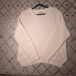 Madewell Cream Textured Knit Sweater - Medium